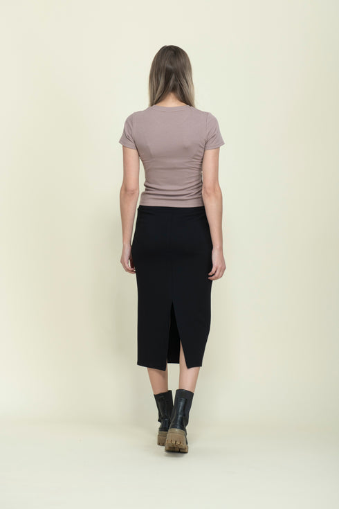 Erin-Luxe Fleece Midi Skirt